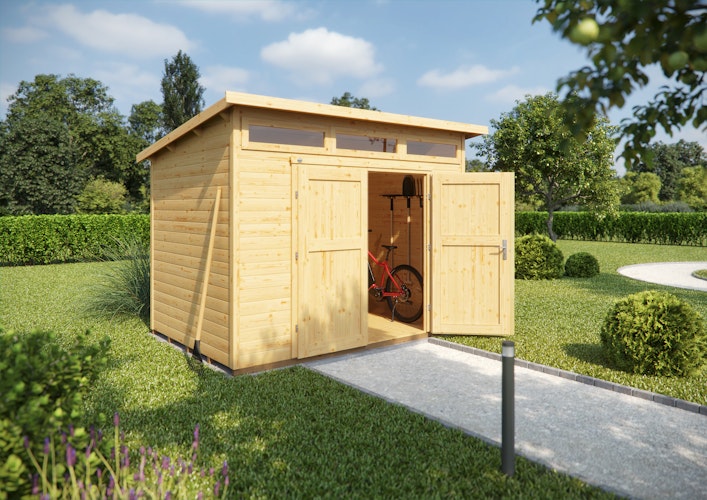 Weka Gartenhaus 264 mit Oberlichtern - 21 mm