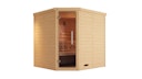 Vorschaubild Weka Premium Massivholz-Elementsauna Kemi Eck 1 mit Glastür/Fenster inkl. Komfortpaket - 45 mm