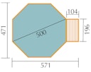 Vorschaubild Weka Massivholzpool 593 B Gr. 2, Sparset - 45 mm - 471 x 571 cm