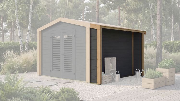 Weka seitlicher Anbau für Multifunktions-Gartenhaus Killarney 