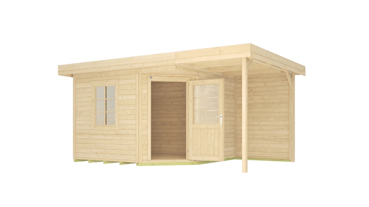 Weka Designhaus 213 A 28 mm inkl. 150 cm Anbau