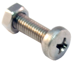 Feststellschrauben mit Mutter für Rinnenhalter PVC, RG80 Typ 250 (10 Stück Beutel)