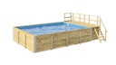 Weka Massivholzpool 595 Gr. 2 - 45 mm - 636 x 400 cm