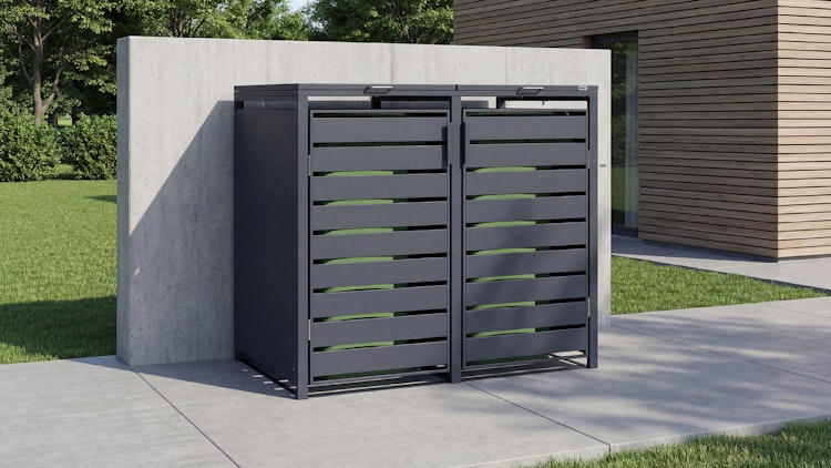 Weka Metall Mülltonnenbox Gary (für 1-4 Mülltonnen)