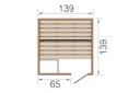 Vorschaubild Weka Sauna Valida Gr. 1 mit Glastür - Massivholzsauna 38 mm