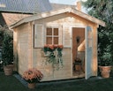 Vorschaubild Weka Gartenhaus Premium28 FT mit Vordach (20 cm) - 28 mm