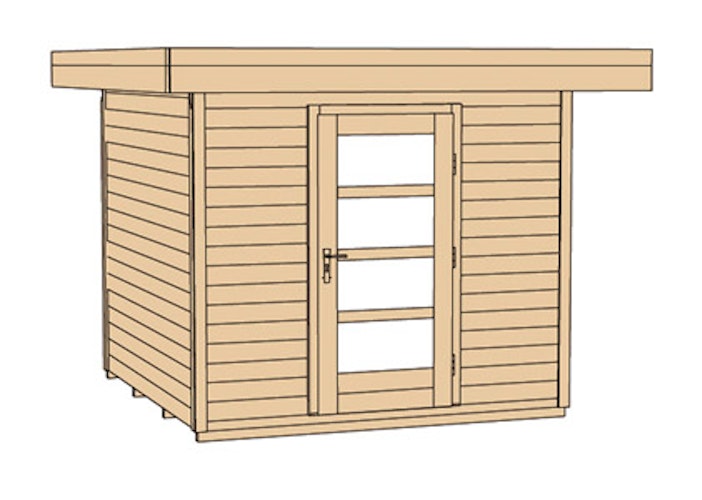 Weka 28 mm Designhaus 172 mit Vordach (50 cm) - anthrazit 235 x 240 cm Aktionsangebot Weka 28 mm Designhaus 172 mit Vordach (50 cm) - anthrazit 235 x 240 cm Aktionsangebot