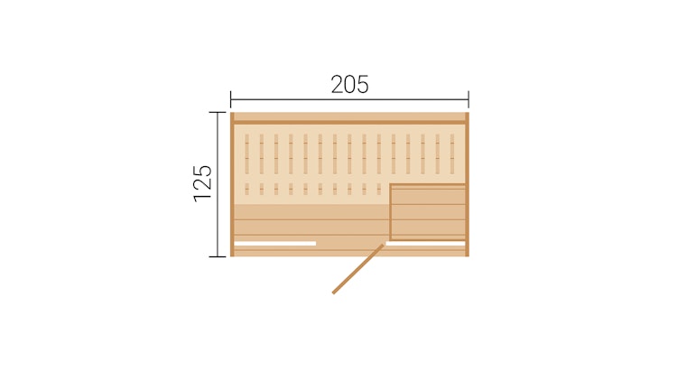 Weka Design Saunahaus Laadi 1 mit Thermoholz - 28/42 mm Weka Design Saunahaus Laadi 1 mit Thermoholz - 28/42 mm