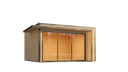 Vorschaubild Weka Design Gartenhaus Pure Garden Amberley mit Aluminium-Schiebetür - 44 mm