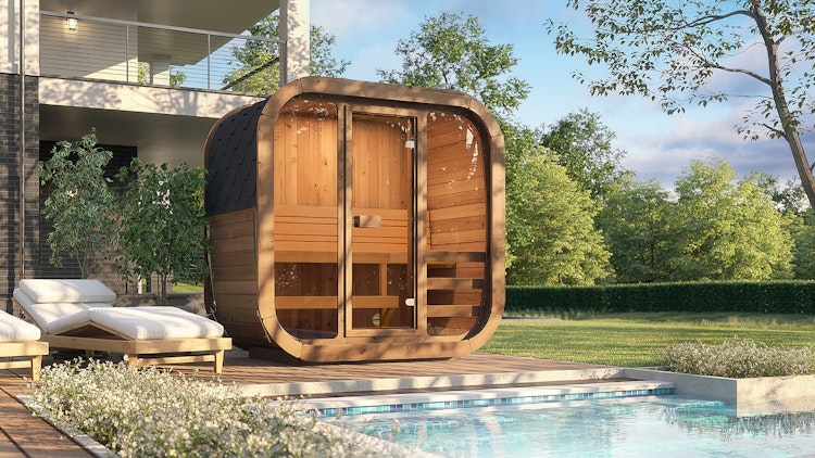 Weka Design Saunahaus Laadi 1 mit Thermoholz - 28/42 mm Weka Design Saunahaus Laadi 1 mit Thermoholz - 28/42 mm