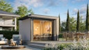 Vorschaubild Weka Design Gartenhaus Pure Garden Amberley mit Aluminium-Schiebetür - 28 mm