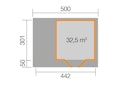 Vorschaubild Weka 28 mm Designhaus 126 A inkl. 150 cm Anbau