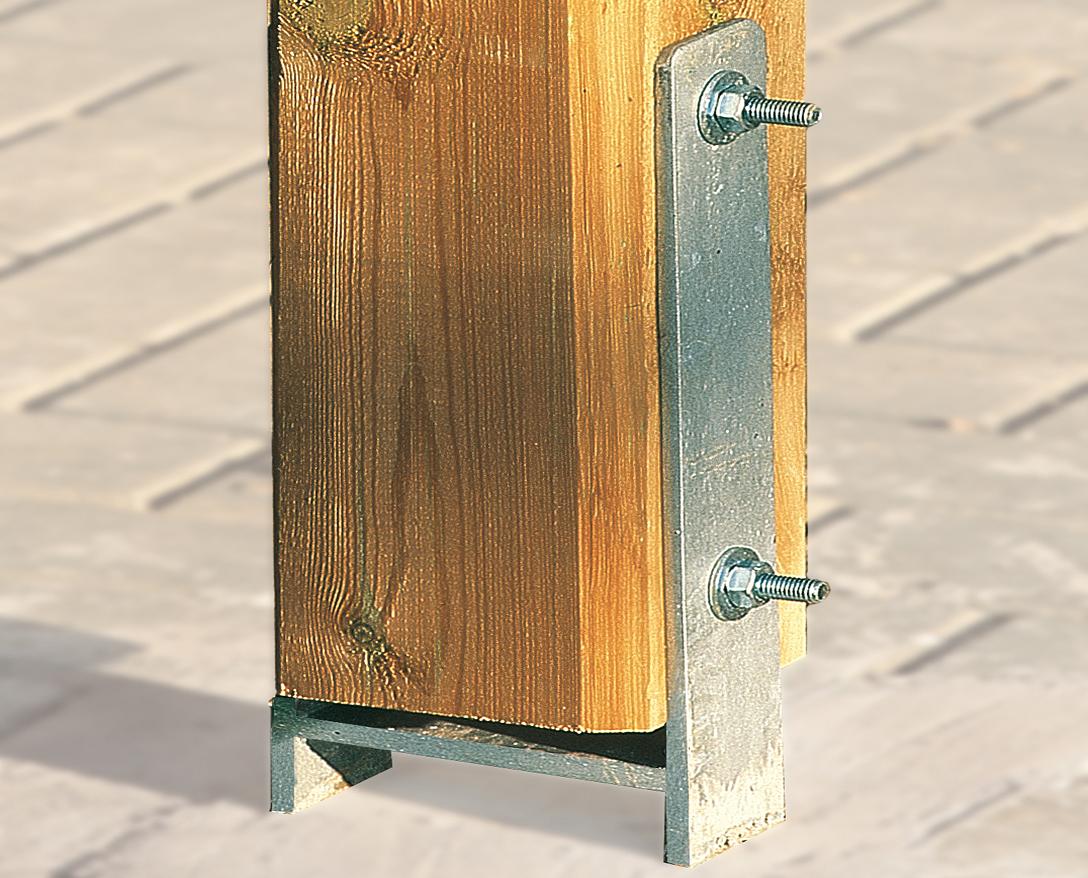 Weka H-Anker-Set für Paradies 5 (6 Anker für 12 x 12 cm Pfosten)