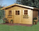 Vorschaubild Weka 28 mm Gartenhaus 110 mit Vordach (60 cm)
