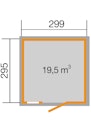 Vorschaubild Weka Schwedenhaus 410 mit extra hoher Tür - 44 mm (aufgedoppelt)