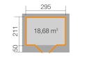 Vorschaubild Weka 28 mm Designhaus 126+ mit extra hoher Tür - 28 mm