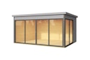 Vorschaubild Designhaus 412 Gr. 2 mit Glasschiebetür (Homeoffice-Gartenhaus) - 44 mm
