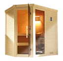 Vorschaubild Weka Premium Massivholzsauna Cubilis 2 mit Glastür+Fenster inkl. Montageservice - 45 mm