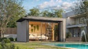 Vorschaubild Weka Design Gartenhaus Pure Garden Amberley mit Aluminium-Schiebetür - 44 mm