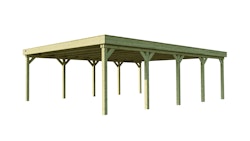 Weka Doppelcarport 609 mit Stahlblech-Trapezdachplatten
