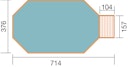 Vorschaubild Weka Massivholzpool 594 "Alles dabei" - 45 mm - 714 x 376 cm