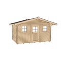 Vorschaubild Weka 45 mm Gartenhaus 135 mit Vordach (60 cm)