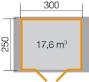 Vorschaubild Weka Gartenhaus Premium45 mit Vordach (20 cm)