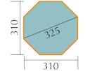 Vorschaubild Weka 45 mm Massivholzpool 593 - 45 mm - 310 x 310 cm