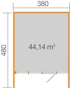 Vorschaubild Weka Gartenhaus Designhaus Cubilis 2.0 mit Lamellenelementen - 45 mm 