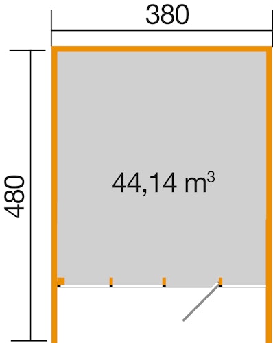 Weka Gartenhaus Designhaus Cubilis 2.0 mit Lamellenelementen - 45 mm 