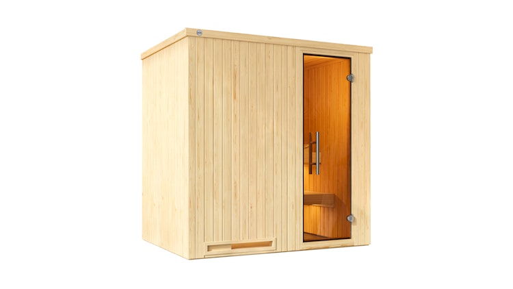 Weka Sauna Halmstad 1 mit Glastür und Fronteinstieg - 68 mm
