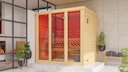 Vorschaubild Weka Premium Massivholz-Elementsauna Kemi Panorama 2 mit Glastür+2 Fenster und Sternenhimmel - 45 mm