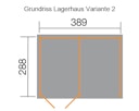 Vorschaubild Weka 20 mm Flachdachschuppen Lagerhaus 607 2