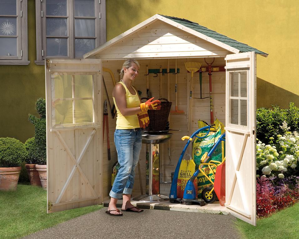 Weka 14 mm Garten- und Terrassenschrank 351/357 mit Satteldach