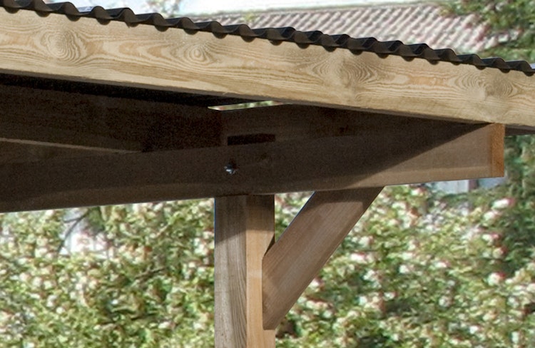 Weka Einzelcarport 606 A mit Rundbogen