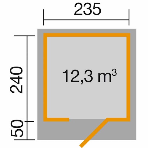 Weka 28 mm Designhaus 172 mit Vordach (50 cm) - anthrazit 235 x 240 cm Aktionsangebot Weka 28 mm Designhaus 172 mit Vordach (50 cm) - anthrazit 235 x 240 cm Aktionsangebot