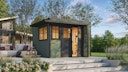 Vorschaubild Weka Design Gartenhaus Pure Garden Amberley mit Massivholz-Doppeltür - 28 mm 