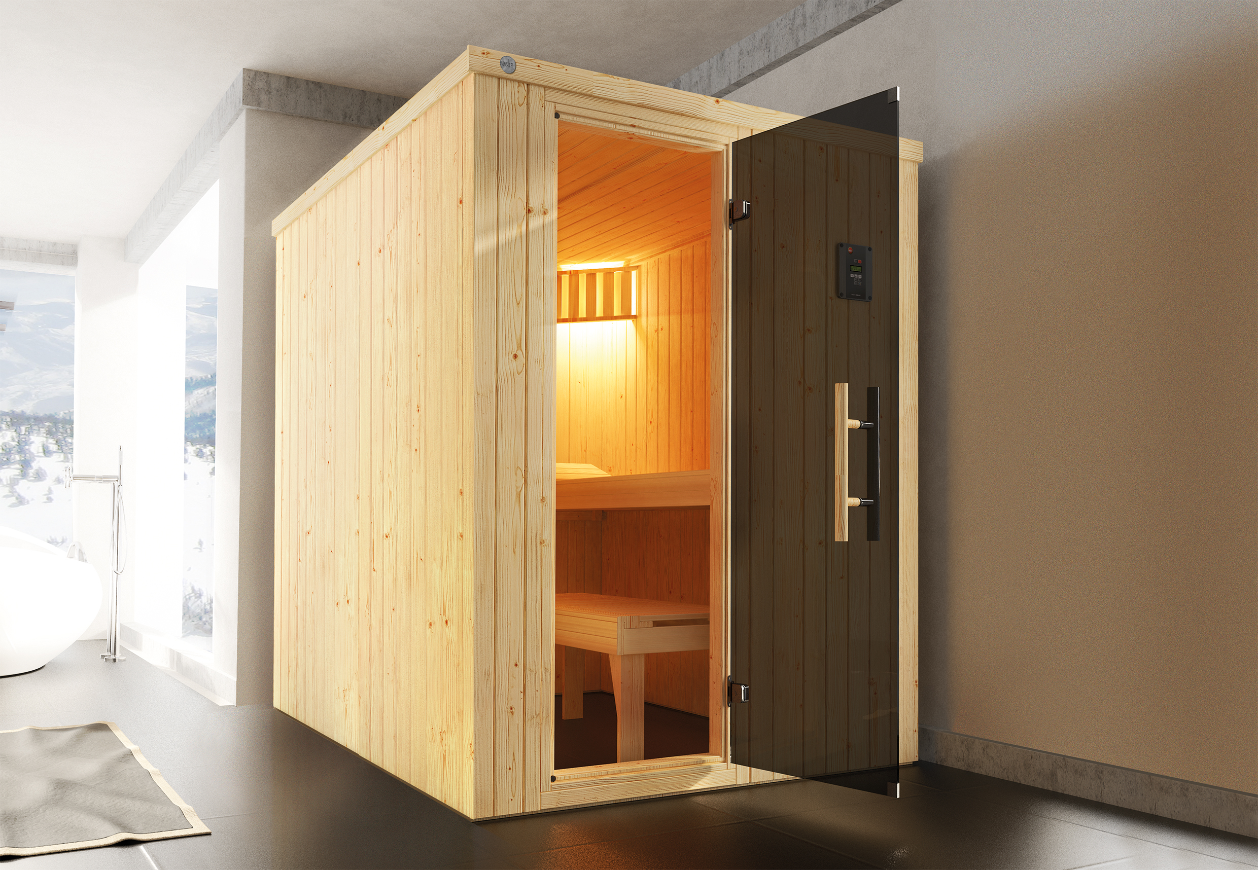 Weka Elementsauna Kaarina 1 mit Fronteinstieg - 68 mm