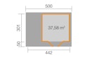 Vorschaubild Weka Designhaus 126 A+ inkl. 150 cm Anbau und extra hoher Tür - 28 mm