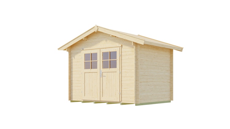 Weka 28 mm Gartenhaus Premium 28 mit Vordach (20 cm)