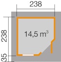 Vorschaubild Weka Designhaus 213+ mit extra hoher Tür - 28 mm