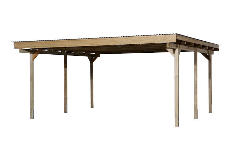 Weka Flachdach Doppelcarport 616