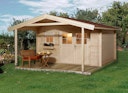 Vorschaubild Weka 45 mm Gartenhaus 136 A mit Vordach (200 cm)