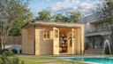 Vorschaubild Weka Design Gartenhaus Pure Garden Amberley mit Massivholz-Doppeltür - 44 mm