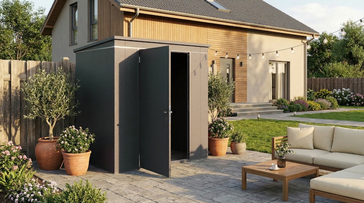 Weka Metall-Gerätehaus Gary 1-9