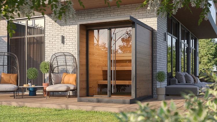 Weka Design Saunahaus Viira 1 mit Thermoholz - 40 mm Weka Design Saunahaus Viira 1 mit Thermoholz - 40 mm