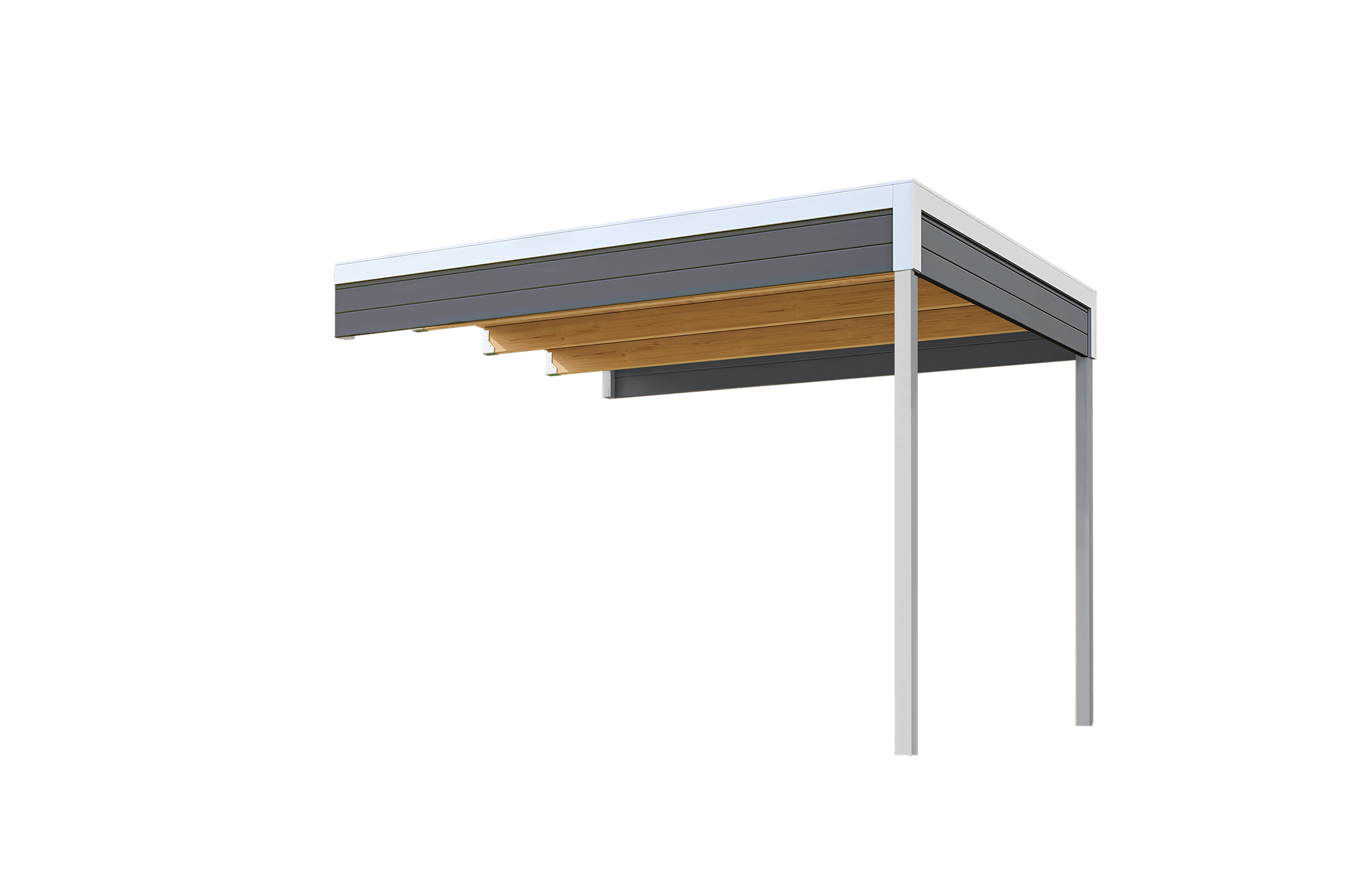 Weka Anbaudach für Gartenhaus Batu 3 - 150 oder 300 cm Breite