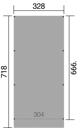 Vorschaubild Weka Einzelcarport mit Dachbegrünung 328 x 718 cm - kesseldruckimprägniert