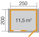 Vorschaubild Weka Gartenhaus Premium28 FT mit Vordach (20 cm) - 28 mm
