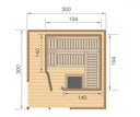 Weka Design-Saunahaus 412 inkl. Elementsauna 44/68 mm